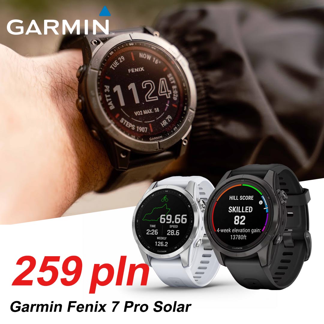 Zegarek sportowy Garmin Fenix 7 Pro Solar czarny